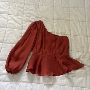 Petal & Pup Caterina one-shoulder peplum top